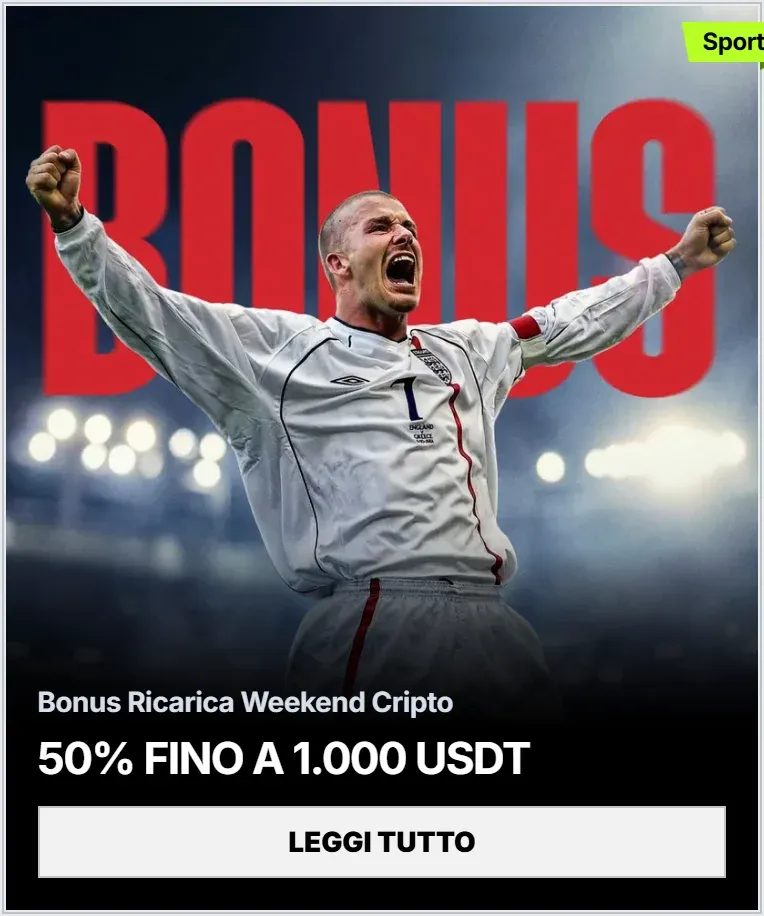 Bonus ricarica weekend cripto 50 fino a 1 000 usdt